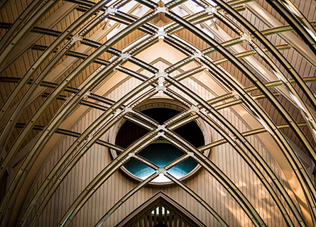 Mildred B. Cooper Memorial Chapel ceiling